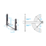 NORDBERG (N4120B-4B_3+2_380) Подъемник двухстоечный 4 т, 380 В, синий