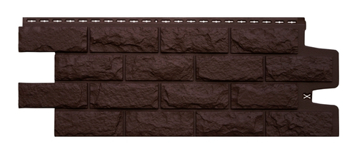 Фасадная панель Grand Line Колотый камень Стандарт Коричневый 0,389м2