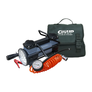 Компрессор CA 619 (Сity Up)  Double Piston 2х поршн 300Вт 60л/м с LED фонарем