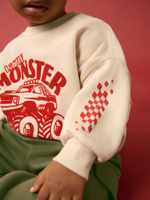 Толстовка и джоггеры в комплекте для мальчика Next E60-683, Молочный, Хаки