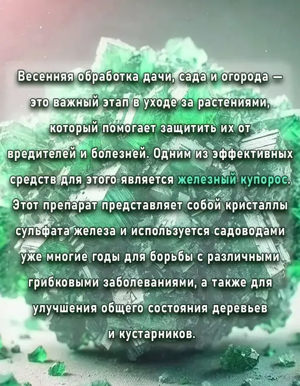 Железный купорос 5кг антисептик для древесины, от плесени, мхов, лишайников, гнили