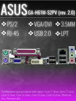 S-1155 Материнская плата Gigabyte GA-H61M-S2PV