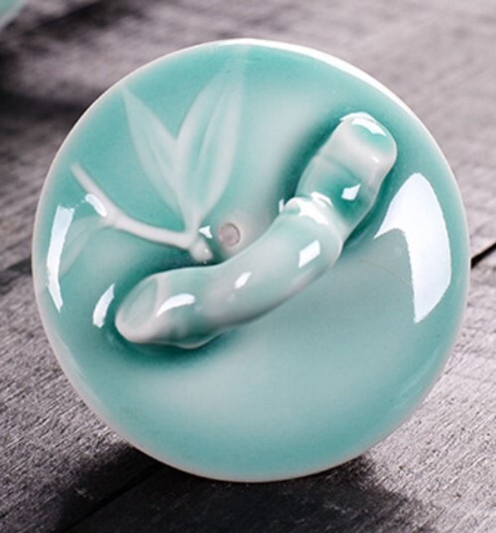 268114.1 Чайник БАМБУК "Сочный бамбук" 180мл, фарфор зеленый