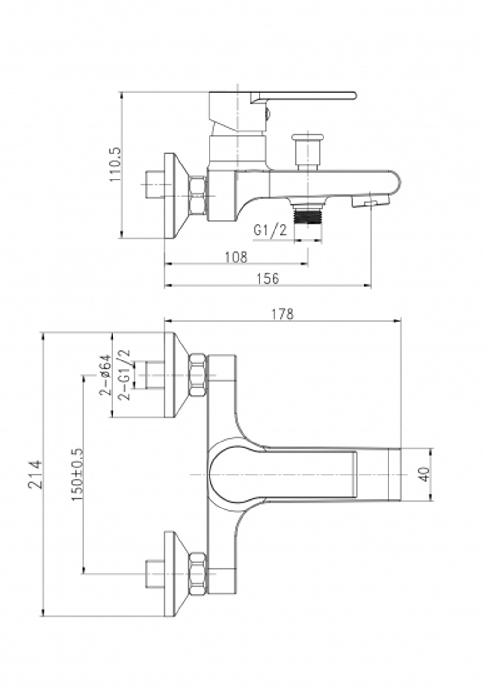 СМЕСИТЕЛЬ BRASKO BLACK ДЛЯ ВАННЫ ЧЕРНЫЙ