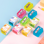 Точилка DELI "Comiko" EH034, пластиковая, 1 отверстие, ассорти