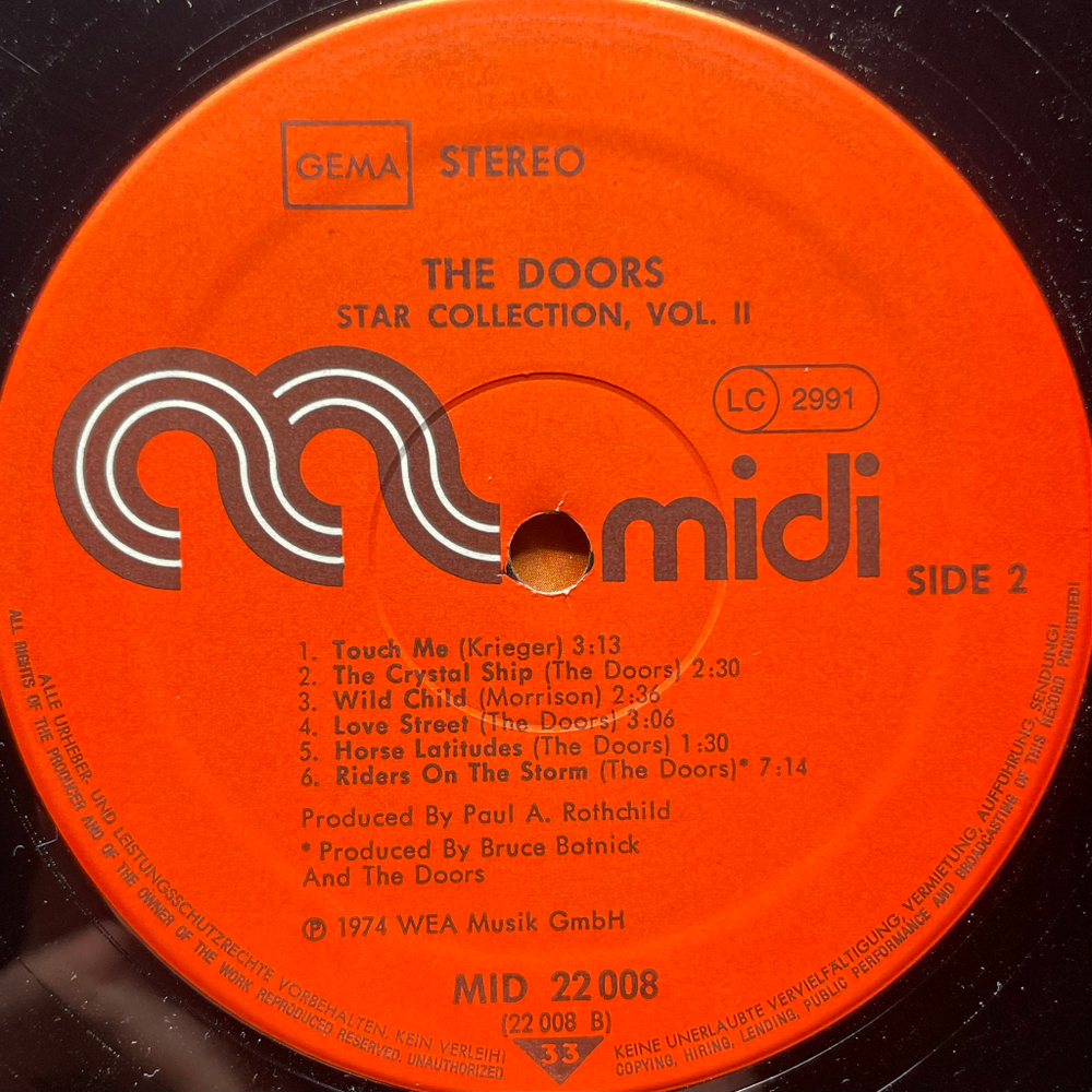 The Doors ‎– Star-Collection Vol.2 (Германия)