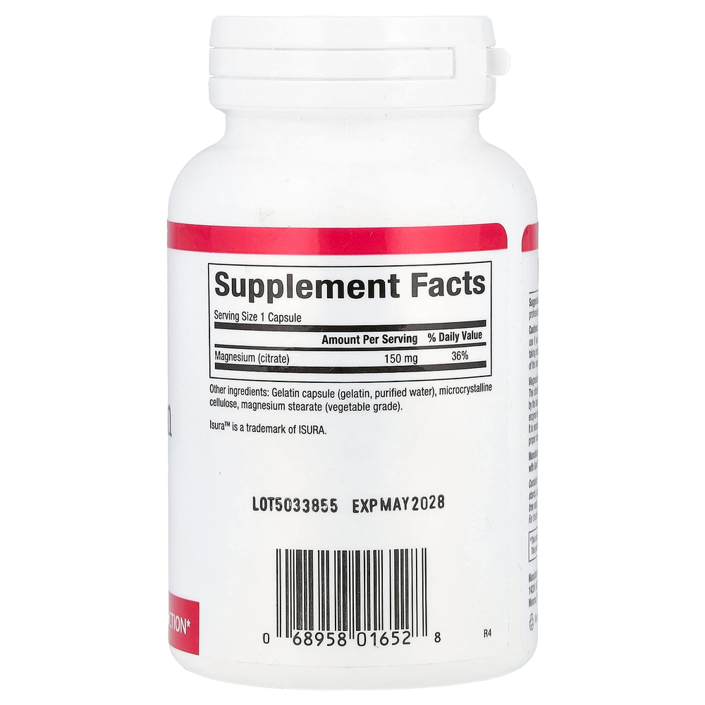 Natural Factors, цитрат магния, 150 мг, 90 капсул