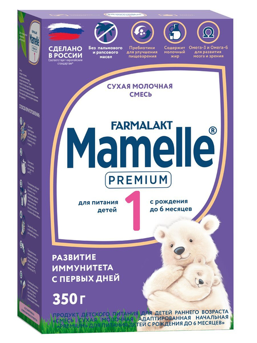 Смесь молочная начальная Mamelle PREMIUM 1 с 0 до 6 месяцев 350 г