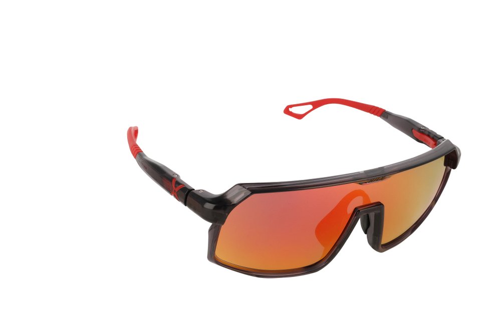 Спортивные очки HILX Inferno Shiny Crystal Dark Grey / Red Lens