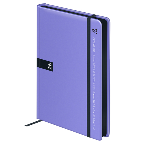 Ежедневник датированный 2026, А6, 7БЦ BG"Monochrome. Mauve", лиловый, soft touch DdА6_09622