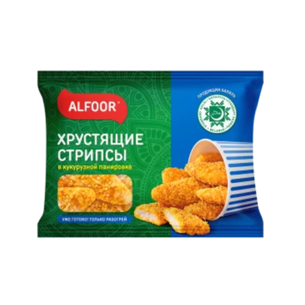 Стрипсы хрустящие Alfoor в кукурузной панировке 290 гр