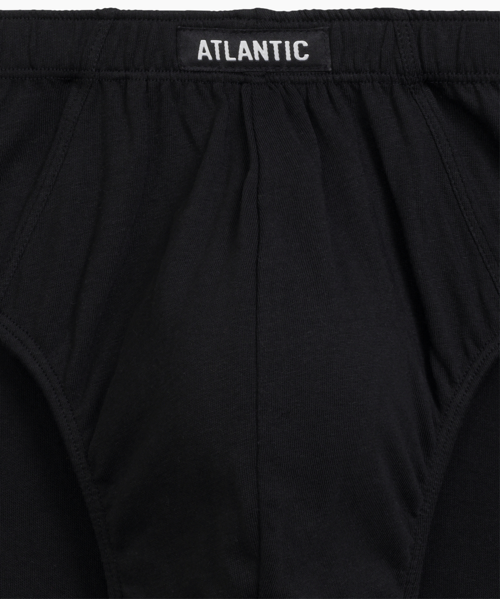 Мужские трусы слипы классика Atlantic, набор 5 шт., хлопок, серые + графитовые + черные + изумрудные + эспрессо, 5SMP-003