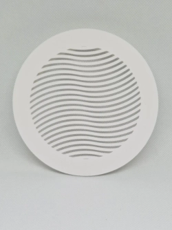 Решетка для вентиляции с фланцем D90 мм (пластиковая, белая)