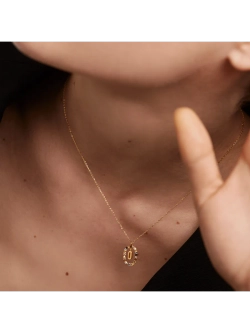 Колье Буква O серебро 925 пробы покрытое золотом