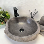 Раковина из речного камня RS-63520 (47*41*15) 0122