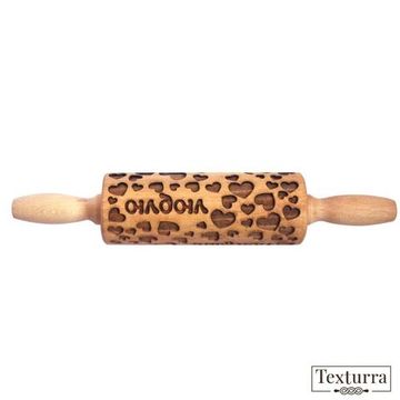 Малая скалка с узором Сердечки с признаниями