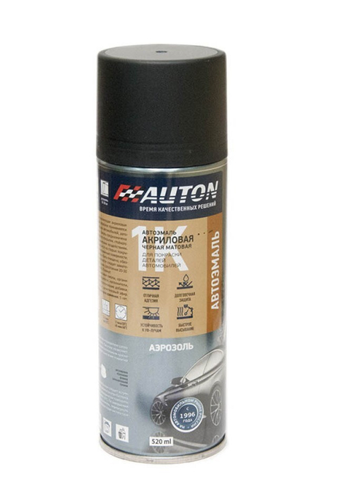 AUTON АК "ЧЕРНАЯ МАТОВАЯ", аэрозольная эмаль 520мл.