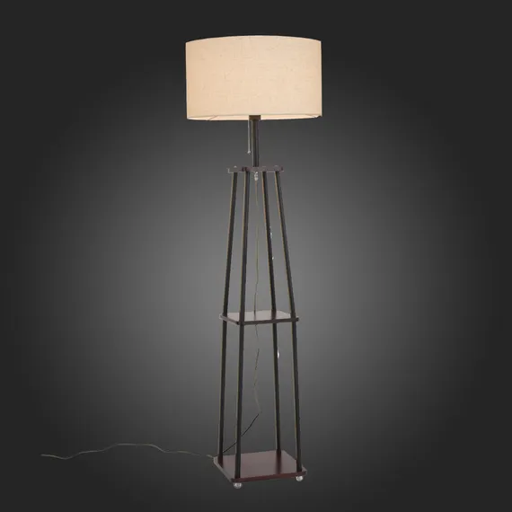 SLE302.405.01 Торшер ST-Luce Черный, Коричневый/Бежевый E27 1*40W (из 2-х коробок) MENOLA