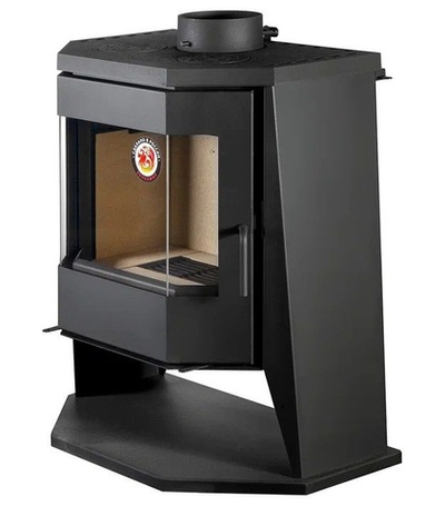 Печь-камин Бавария Панорама Призма с плитой