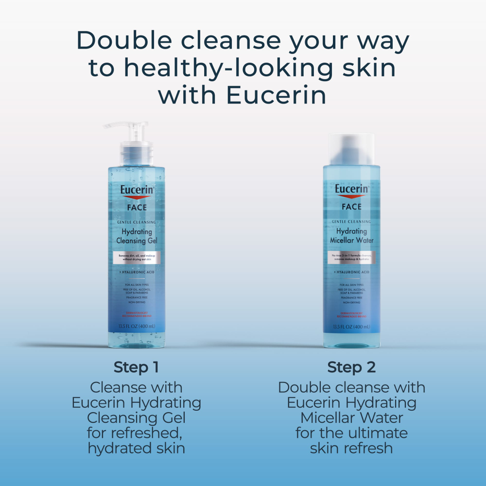 Eucerin, Face, увлажняющая мицеллярная вода, без отдушек, 400 мл (13,5 жидк. унц.)