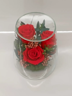 натуральные кустовые пионы в стекле, вакуум*