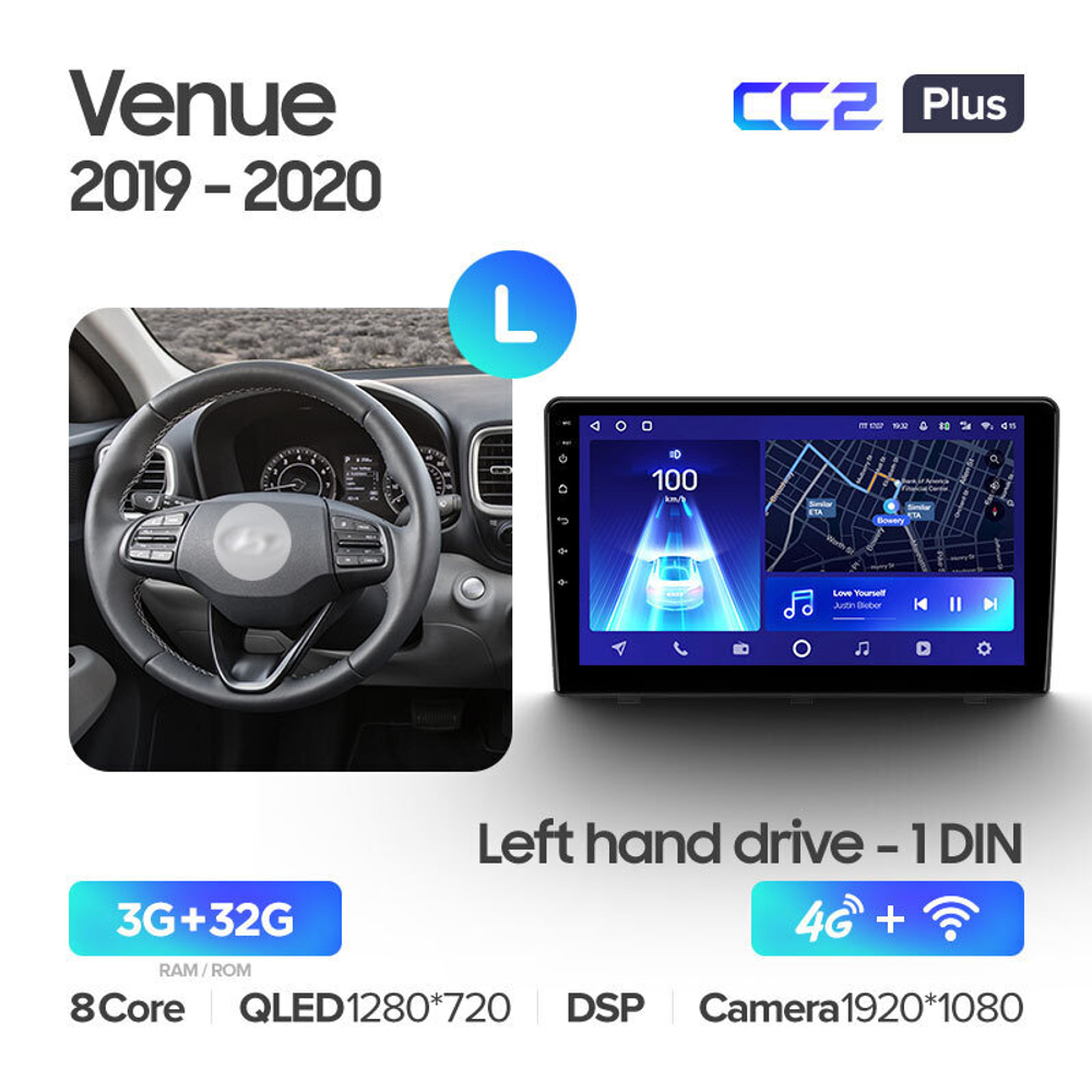 Teyes CC2 Plus 9" для Hyundai Venue 2019-2020