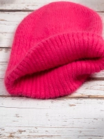 шапка ангора зимняя пушистая вязаная модная