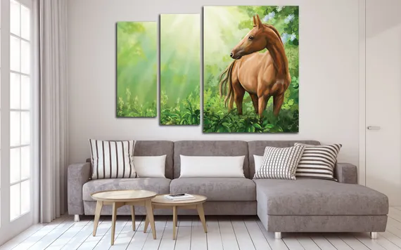 Модульная картина "Дикая лошадь"