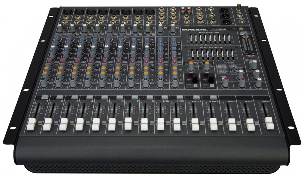 MACKIE PPM1012 12-канальный микшер со встроенным стерео усилителем 1600 Ватт , процессором эффектов и мастер эквалайзером