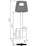 Заготовка сувальдного ключа 10826 CIZ2PG