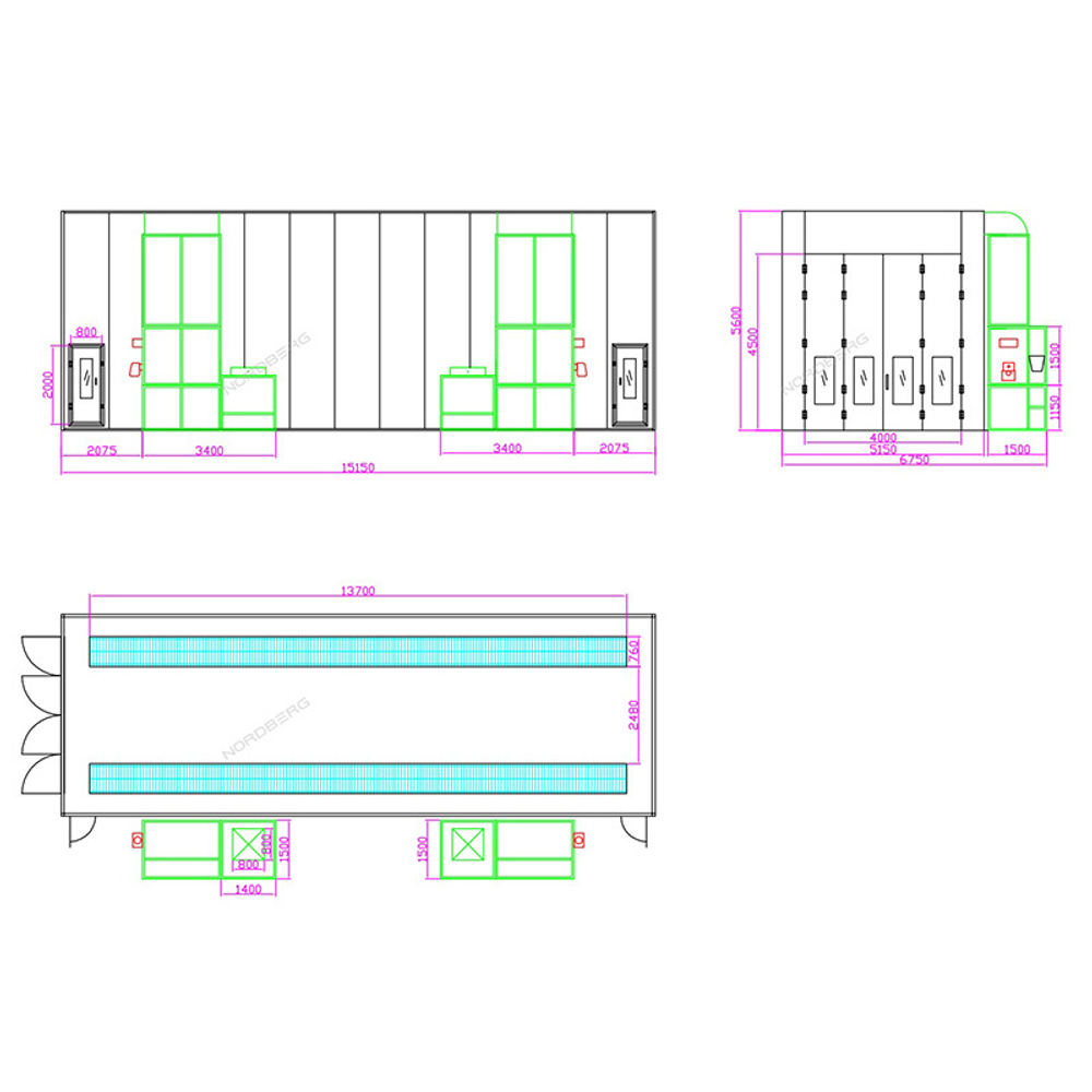 NORDBERG (INDUSTRIAL) Окрасочно сушильная камера