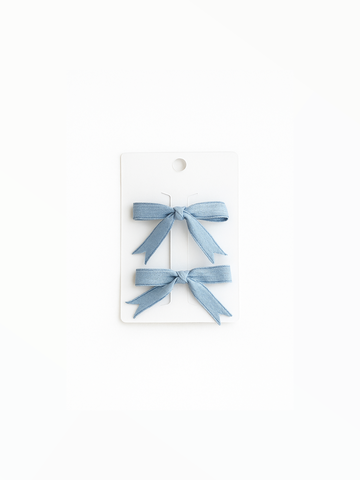 Комплект заколок "Бантики", Голубой