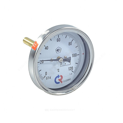 Термометр биметаллический осевой Дк80 120С L=64мм G1/2" БТ-41.211 Росма 00000002464