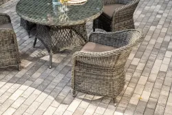 "Равенна" обеденная группа плетеная, цвет графит