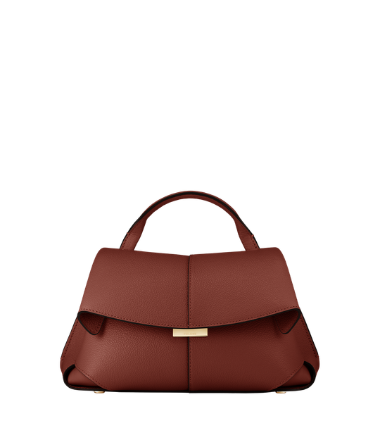 POLENE СУМКА CYME MINI, КРАСНОВАТО-КОРИЧНЕВЫЙ
