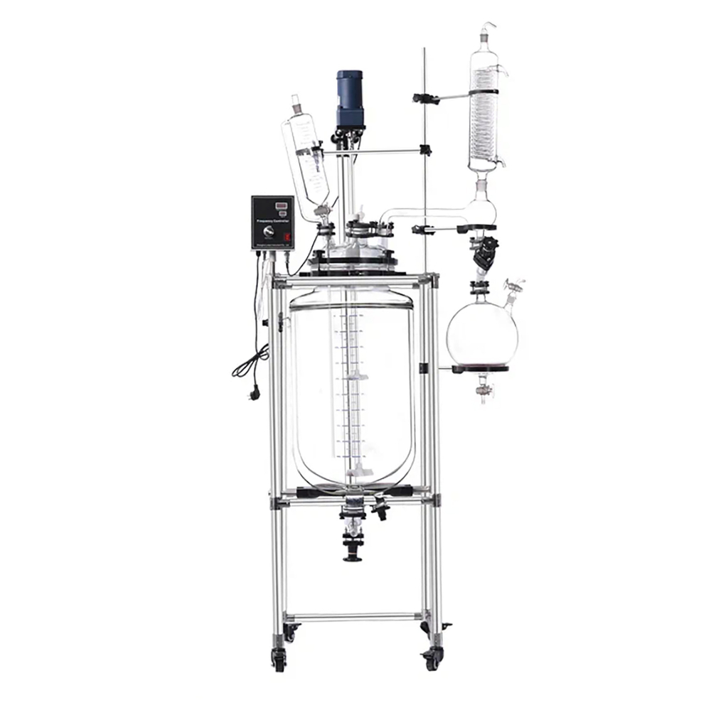 Реактор стеклянный лабораторный S212-200L с рубашкой, 200 л