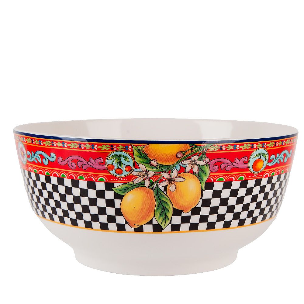 Салатник "Sicilia Limone" d= 20см (фарфор) (подарочная упаковка)