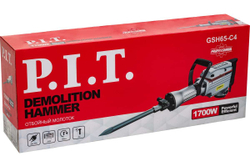 Отбойный молоток P.I.T. 42 Дж,1700 Вт, 1850уд/мин, залить масло п/экспл, HEX 30 мм GSH65-C4