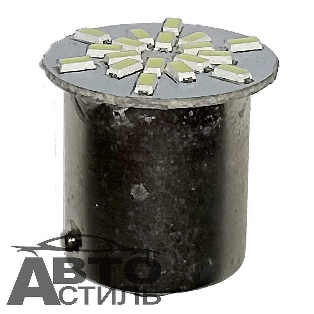 Светодиод 12V T25   12SMD 3030 WHITE (1конт) (плоский) 12T25/3030/12SMD