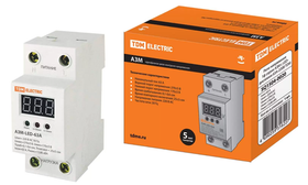 Реле контроля напряжения однофазное АЗМ с LED-дисплеем 63А-220В TDM SQ1504-0020