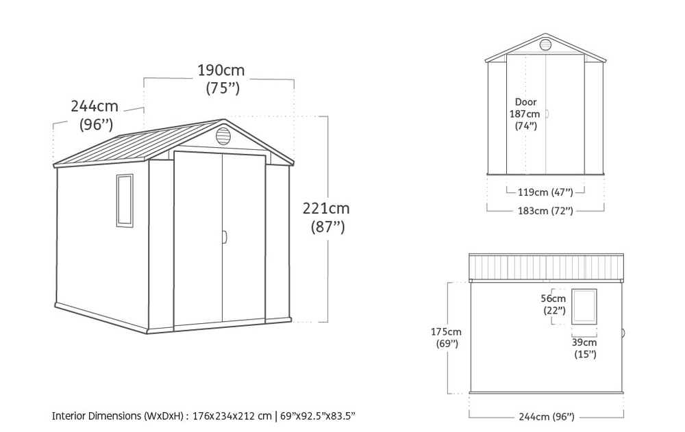 Пластиковый сарай Keter Darwin 6x8 brown
