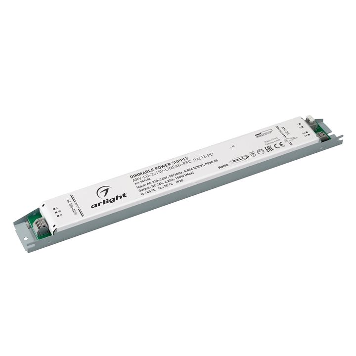 Блок питания ARV-LG-24150-LINEAR-PFC-DALI2-PD (24V, 6.25A, 150W) Arlight 049482