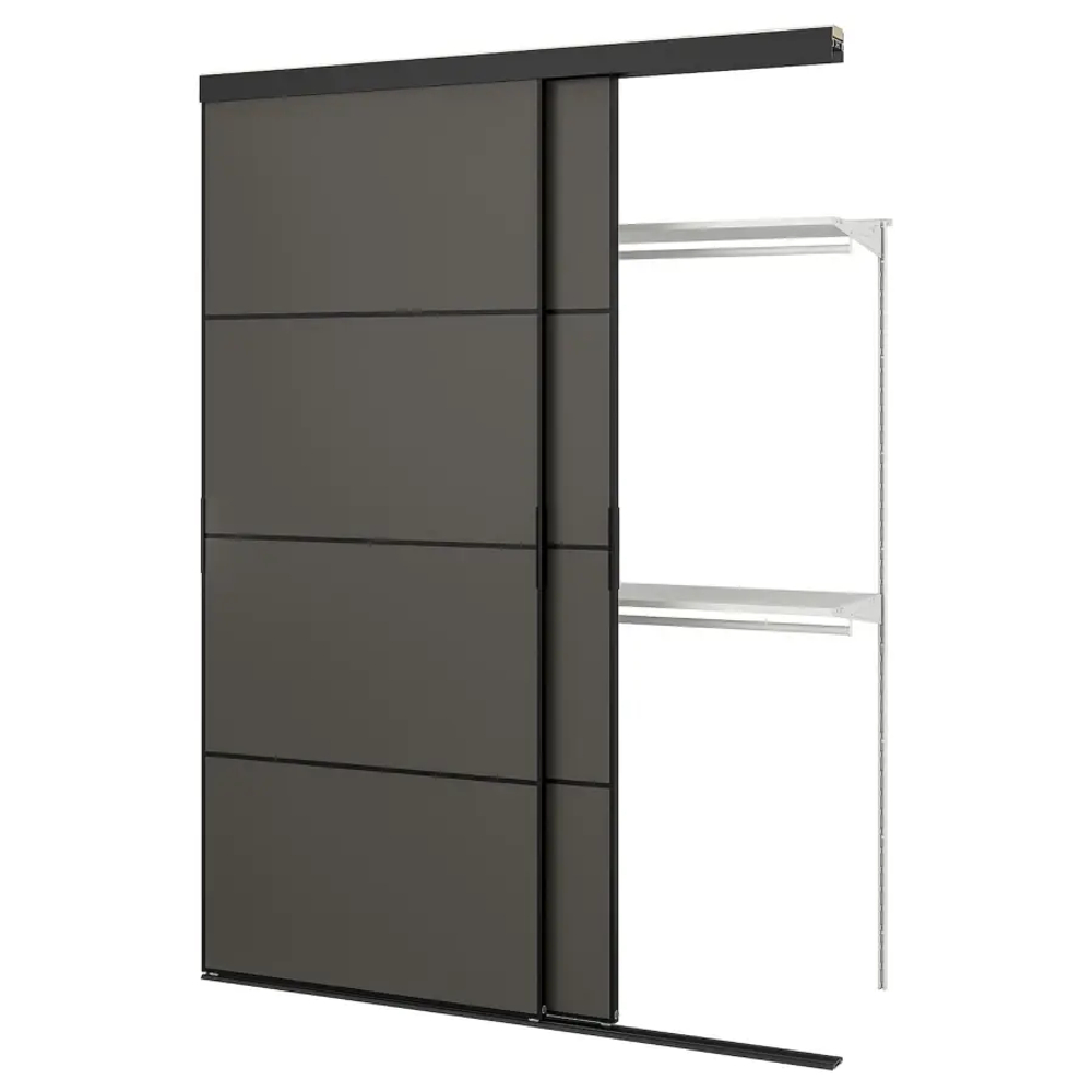Шкаф-купе - IKEA SKYTTA/BOAXEL/СКЮТТА/БОАКСЕЛЬ ИКЕА, 65х177х240 см, черный