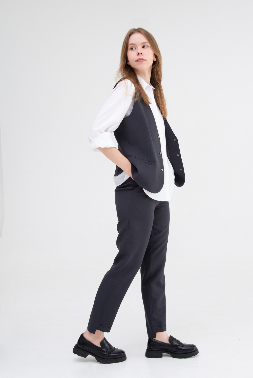 Брюки женские 2757АПА, графит #513Гра022757АПА