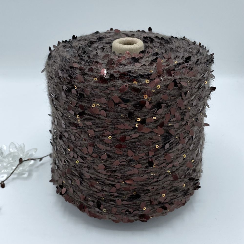 Пайетки FILATI ITALIANA 51% каплевидные пайетки 15% альпака 8% хлопок 26% полиаимд