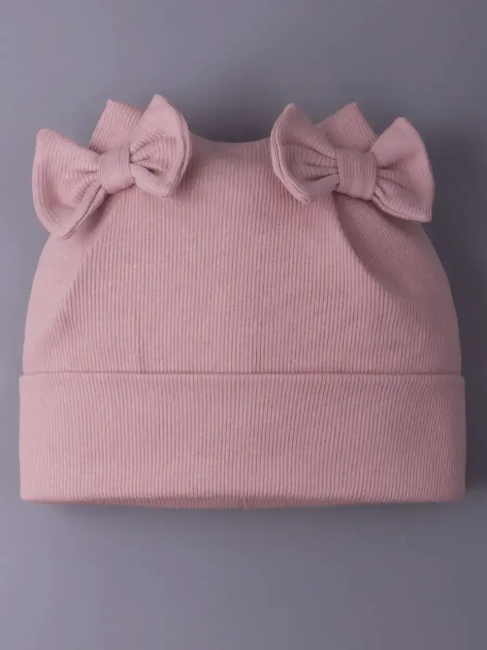Шапка для девочки осенняя с бантиками