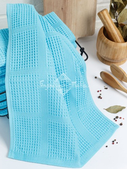 Полотенце вафельное, г/к, 300 гр/м2, 35х75, арт. CW 35-75, цвет: 502-ярко-голубой,