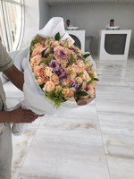 101 розова Роза с Хризантемами авторский букет