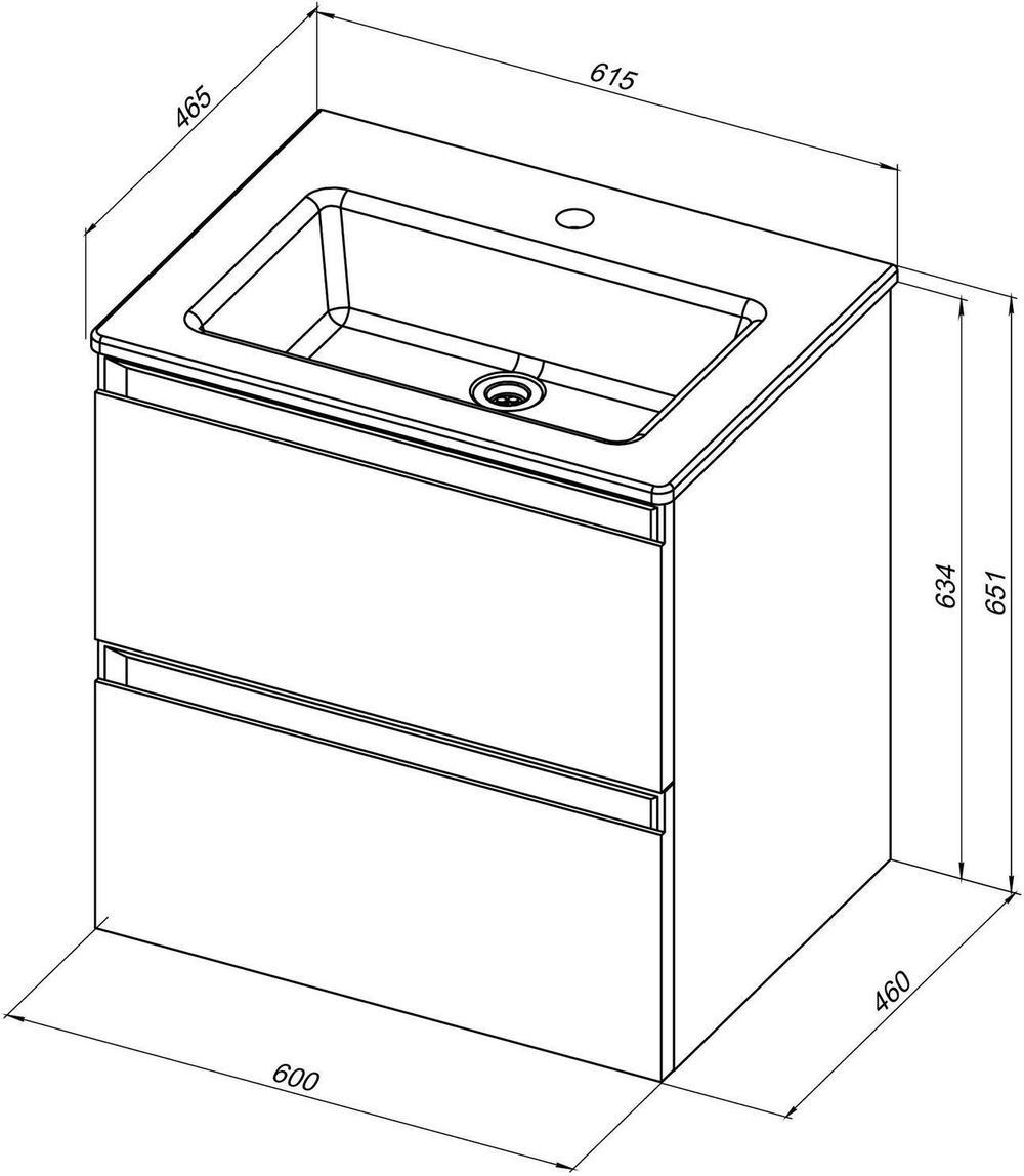 Тумба с раковиной Allen Brau Eclipse 2.0 60 см 1.E1001.PWM 2.0 папирус матовый