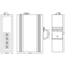 Сетевой коммутатор на DIN-рейку / Switch (свич) 8 портов 10/100/1000 Мбит/с (ГБ) Ethernet